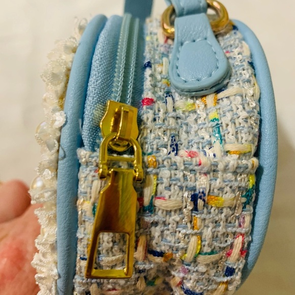 Girls, mini Crossbody PU Leather and Tweed design. - Picture 6 of 9